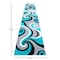 Flash Furniture Turquoise 3' x 16' Modern Plush Abstract Area Rug KP-RG952-316-TQ-GG - alternate 3